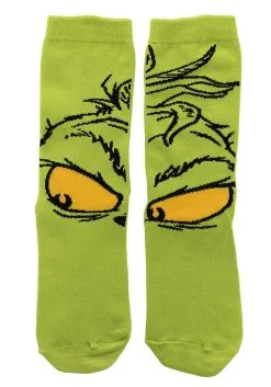 The Grinch Costume Crew Socks -Halloween Costumes Shop the grinch costume crew socks alt 2