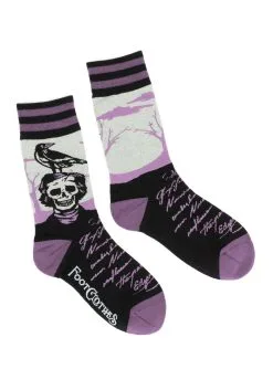 Poe The Raven Socks -Halloween Costumes Shop the raven poe socks alt 2