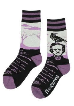 Poe The Raven Socks -Halloween Costumes Shop the raven poe socks alt 3