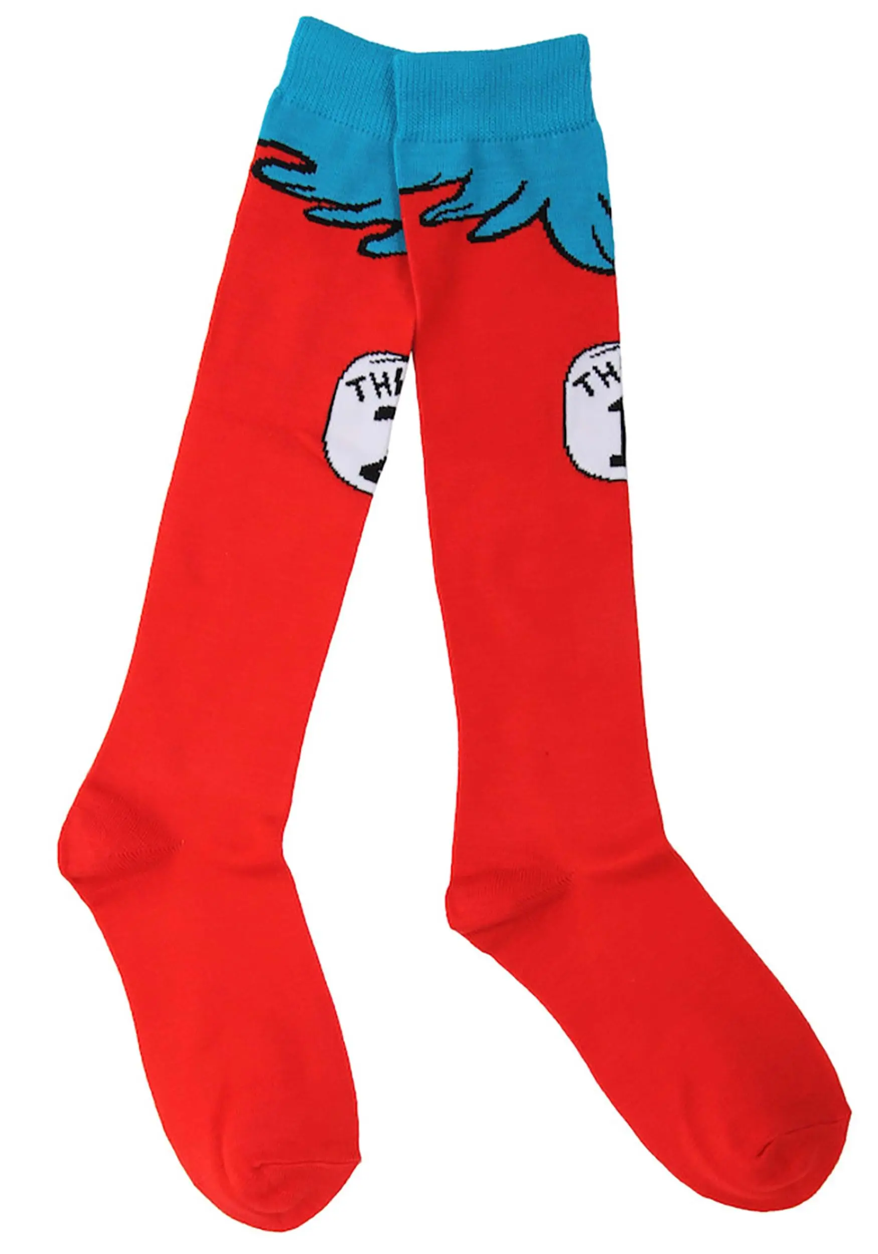 Thing 1 & 2 Costume Socks For Adults 2 Thing 1 & 2 Costume Socks For Adults - Image 2