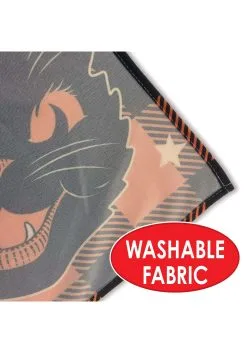 Vintage Halloween Black Cat Fabric Table Cover -Halloween Costumes Shop vinatage halloween fabric tablecover alt 2