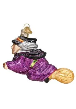 Witch Flying On A Broomstick Ornament -Halloween Costumes Shop witch on broomstick ornament alt 2