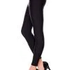 Satin Black Leggings For Women
